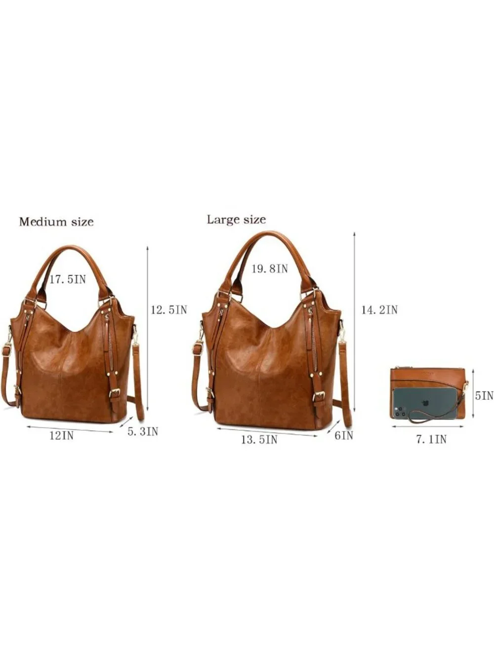 Stylish PU Leather Tote Bag for Women | Fashionable Hobo Shoulder Bag with